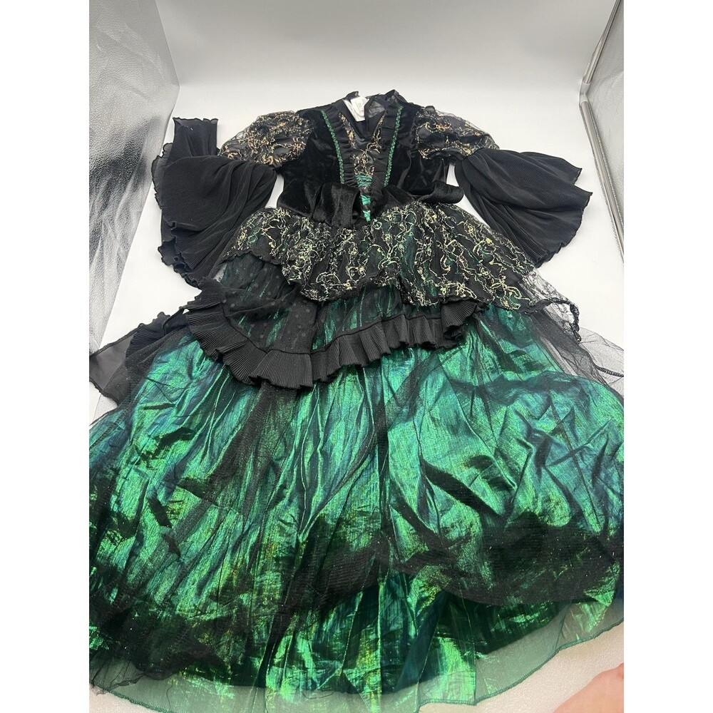 Deluxe Rubie's Wizard of Oz wicked witch of the west Girls Dress Costume M cape